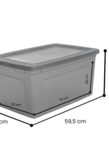 IRIS Modular Clear Box - 50 liters - set of 3 - MCB-50 - Grey