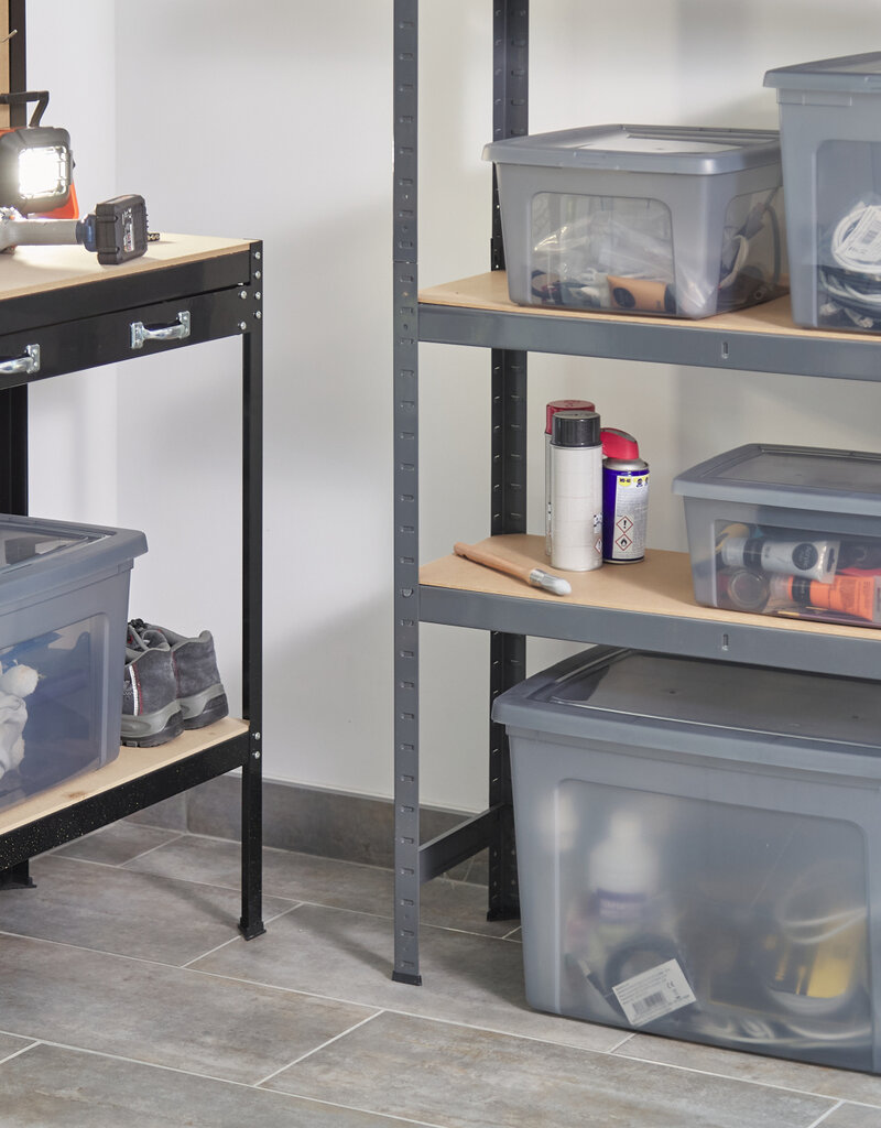 IRIS Modular Clear Box - 50 liters - set of 3 - MCB-50 - Grey