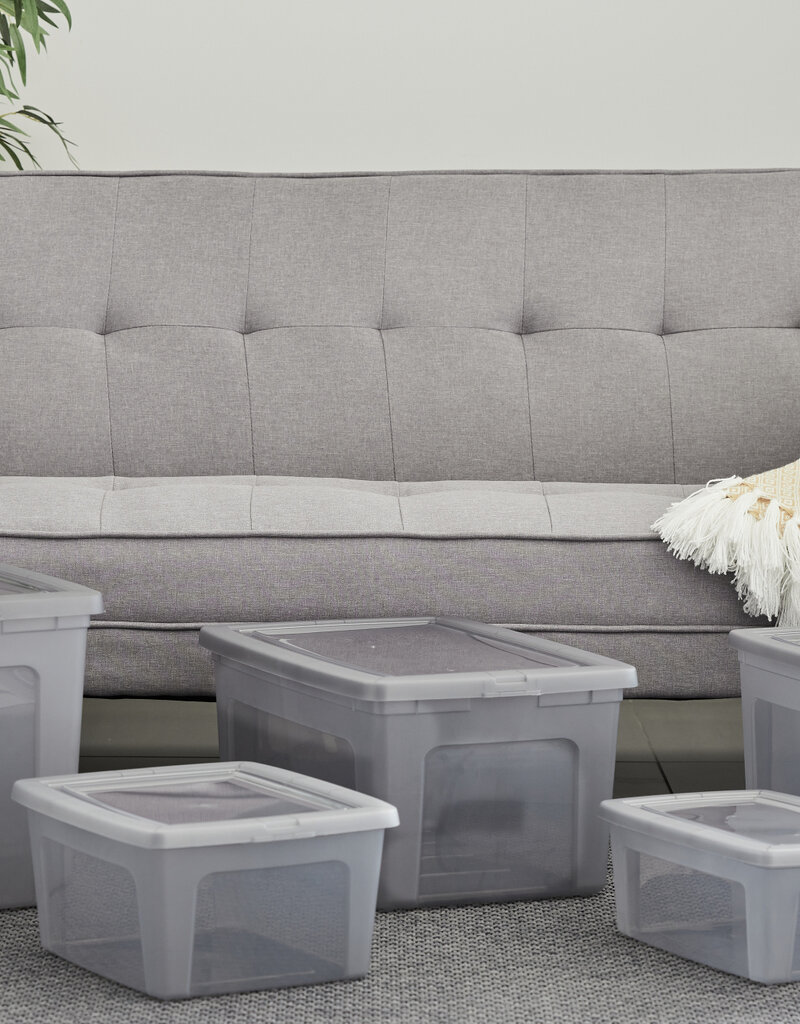 IRIS Modular Clear Box - 50 liters - set of 3 - MCB-50 - Grey