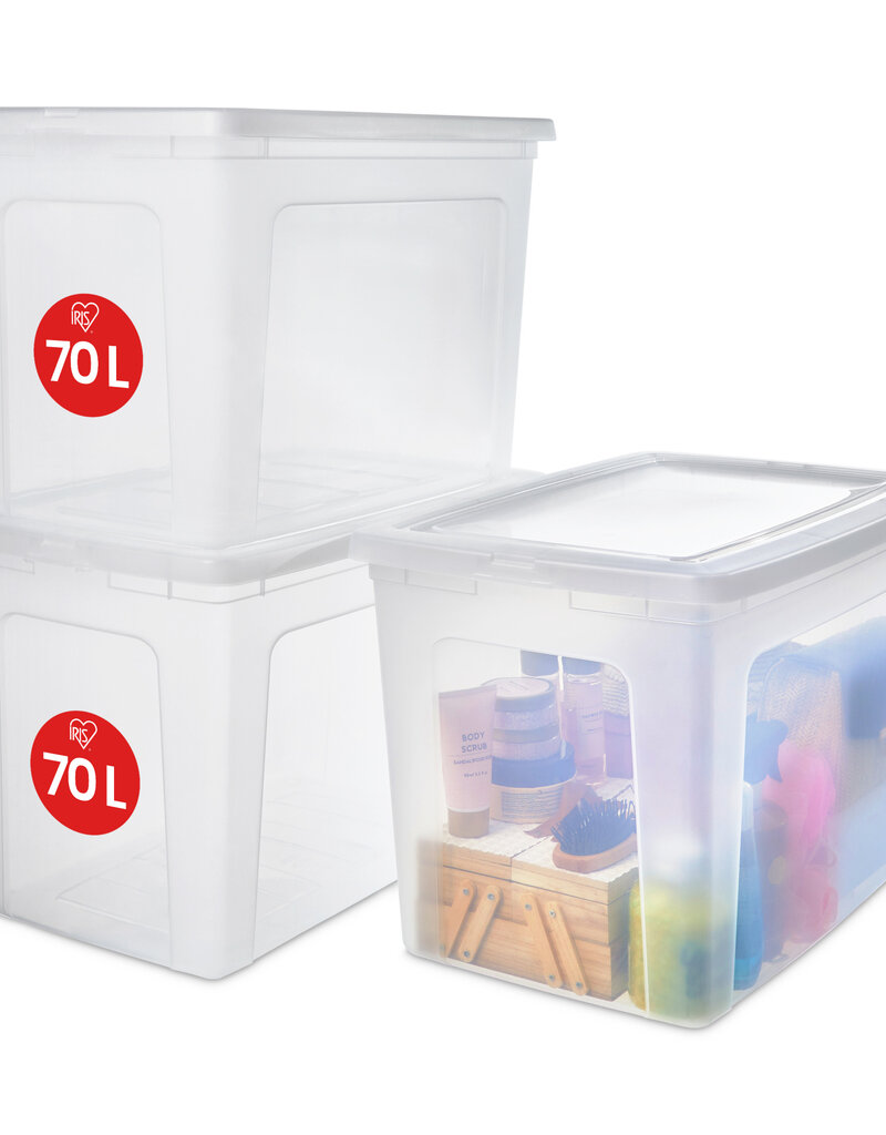 IRIS Modular Clear Box - 70 liter - set van 3 - MCB-70 - Transparant