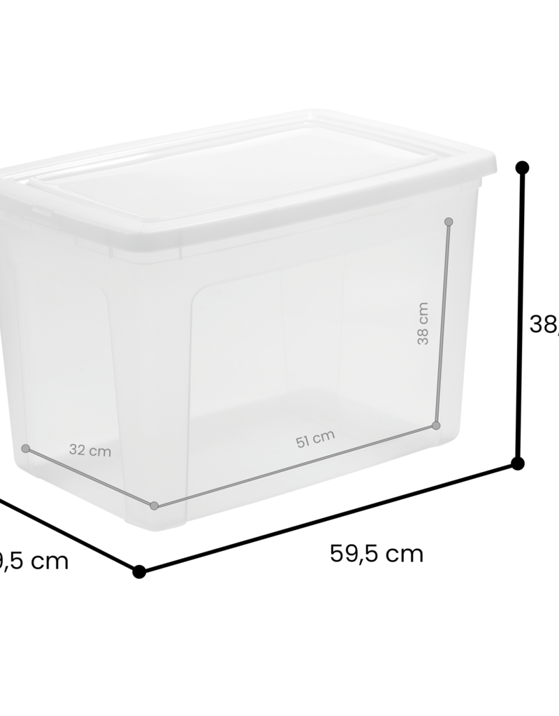 IRIS Modular Clear Box - 70 liters - set of 3 - MCB-70 - Transparent
