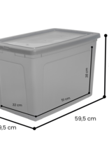 IRIS Modular Clear Box - 70 liter - set van 3 - MCB-70 - Grey