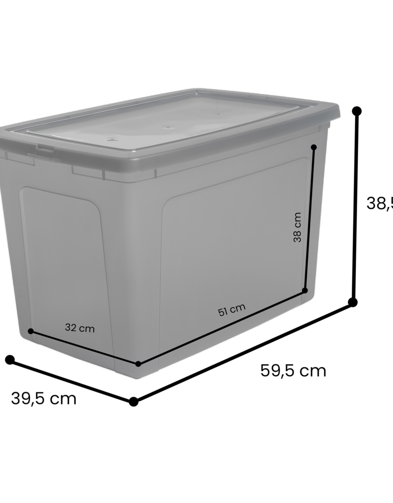 IRIS Modular Clear Box - 70 liter - set van 3 - MCB-70 - Grey