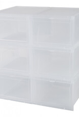 IRIS Foldable Shoe Box - set van 6 - EUNS - Transparant
