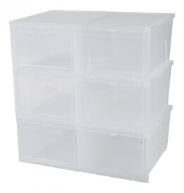 IRIS Foldable Shoe Box - set van 6 - EUNS - Transparant