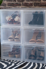 IRIS Foldable Shoe Box - set of 6 - EUNS - Transparent