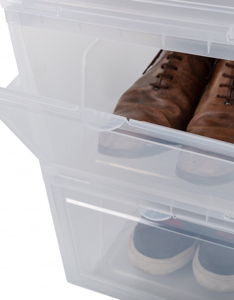 IRIS Foldable Shoe Box - set of 6 - EUNS - Transparent
