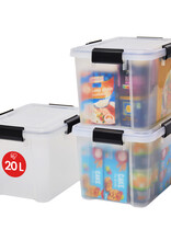 IRIS Air Tight Box - 20 liters - set of 3 - AT-SD - Transparent