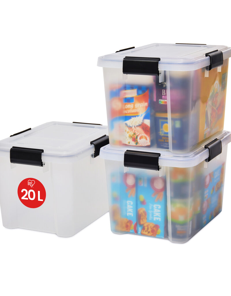 IRIS Air Tight Box - 20 liters - set of 3 - AT-SD - Transparent