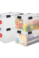 IRIS Air Tight Box - 50 liter - set van 4 - AT-L - Transparant