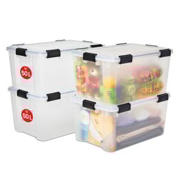 IRIS Air Tight Box - 50 liters - set of 4 - AT-L - Transparent