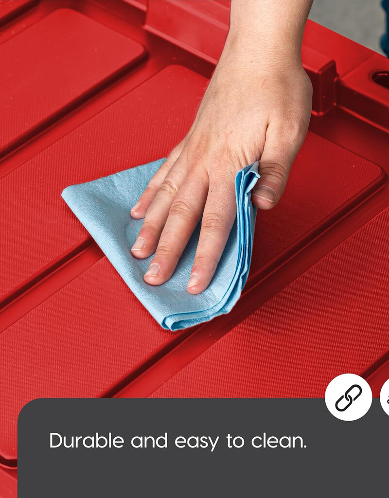 IRIS Opbergkoffer met zwaar deksel, 100L, Set van 3, zwart, UTB-27