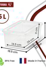 IRIS kleine multifunctionele plastic opbergdozen, 5L, set van 10, doorzichtig, CNL-5E