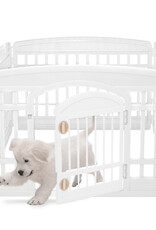 IRIS Binnenspeelren voor honden, buiten met 4 panelen, H60cm, Wit, Plastic, CI-604E
