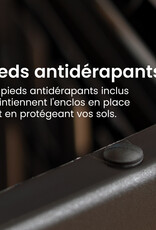 IRIS Binnenspeelren voor honden, buiten met 4 panelen, H60cm, Wit, Plastic, CI-604E