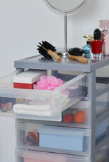 IRIS A4 plastic opslagtoren op wielen, 10 kleine lades, grijs, DC-010