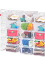 IRIS kleine multifunctionele plastic opbergdozen, 5L, set van 20, doorzichtig, CNL-5E