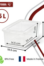 IRIS kleine multifunctionele plastic opbergdozen, 5L, set van 20, doorzichtig, CNL-5E