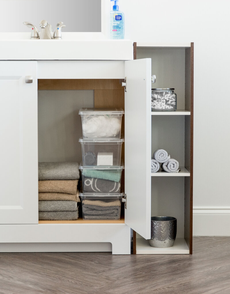 IRIS kleine multifunctionele plastic opbergdozen, 5L, set van 20, doorzichtig, CNL-5E