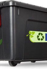 IRIS Zware Plastic Opbergkoffer, 110L, Eenheid, Zwart, SIA-110