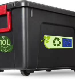 IRIS Zware Plastic Opbergkoffer, 110L, Eenheid, Zwart, SIA-110