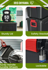 IRIS Zware Plastic Opbergkoffer, 110L, Eenheid, Zwart, SIA-110