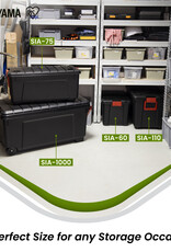 IRIS Zware Plastic Opbergkoffer, 110L, Eenheid, Zwart, SIA-110