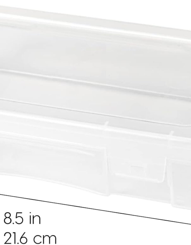 IRIS plastic bureauopbergkisten, 1,4 L, Pak van 10, Doorzichtig, MCC-220