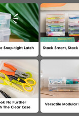 IRIS plastic bureauopbergkisten, 1,4 L, Pak van 10, Doorzichtig, MCC-220