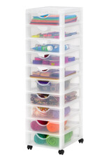 IRIS opslagtoren, plastic organizer, 10 kleine lades, wit, DDDC-010
