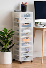 IRIS opslagtoren, plastic organizer, 10 kleine lades, wit, DDDC-010