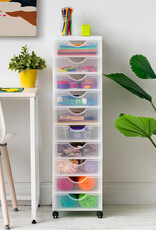 IRIS opslagtoren, plastic organizer, 10 kleine lades, wit, DDDC-010