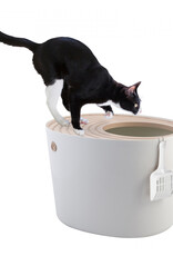 IRIS Gesloten Kattenbak, schep inbegrepen, deksel voor katten, PUNT-530, Beige