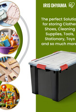 IRIS plastic luchtdichte opslagdoos, 70L, Unit, zwart, WSB-70