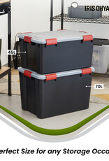 IRIS plastic luchtdichte opslagdoos, 70L, Unit, zwart, WSB-70