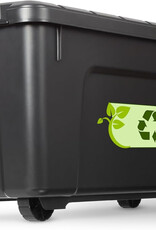 IRIS zware plastic opslagkoffer, 75L, Eenheid, zwart, SIA-75