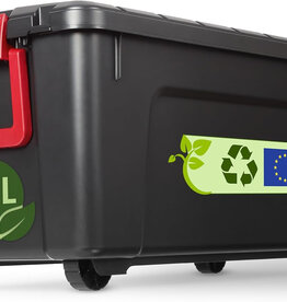 IRIS zware plastic opslagkoffer, 75L, Eenheid, zwart, SIA-75