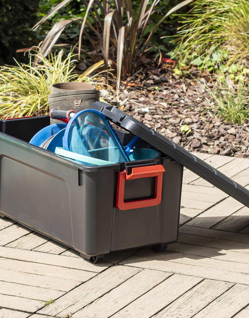 IRIS zware plastic opslagkoffer, 75L, Eenheid, zwart, SIA-75