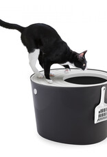 IRIS Gesloten kattenbak, schep inbegrepen, gatdeksel, voor katten, PUNT-530, Grijs