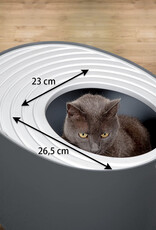 IRIS Gesloten kattenbak, schep inbegrepen, gatdeksel, voor katten, PUNT-530, Grijs