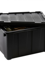 IRIS Opbergkoffer met zwaar deksel, 68L, Pak van 4, Zwart, DDSKT-700
