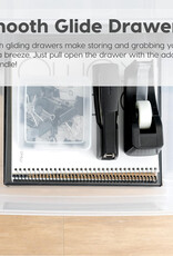 IRIS stapelbare plastic lades voor kleding, 40L, set van 3, donkergrijs, voor kast, slaapkamer, BC-NS-500D