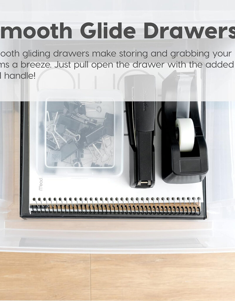 IRIS stapelbare plastic lades voor kleding, 40L, set van 3, donkergrijs, voor kast, slaapkamer, BC-NS-500D