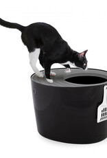 IRIS Gesloten kattenbak, schep inbegrepen, deksel voor katten, PUNT-530, Zwart