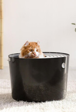 IRIS Gesloten kattenbak, schep inbegrepen, deksel voor katten, PUNT-530, Zwart