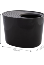 IRIS Gesloten kattenbak, schep inbegrepen, deksel voor katten, PUNT-530, Zwart