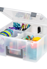 IRIS Plastic hobby opbergdoos, 25L, 4 vakken, doorzichtige DCB-4