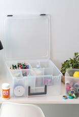IRIS Plastic hobby opbergdoos, 25L, 4 vakken, doorzichtige DCB-4