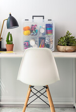 IRIS Plastic hobby opbergdoos, 25L, 4 vakken, doorzichtige DCB-4