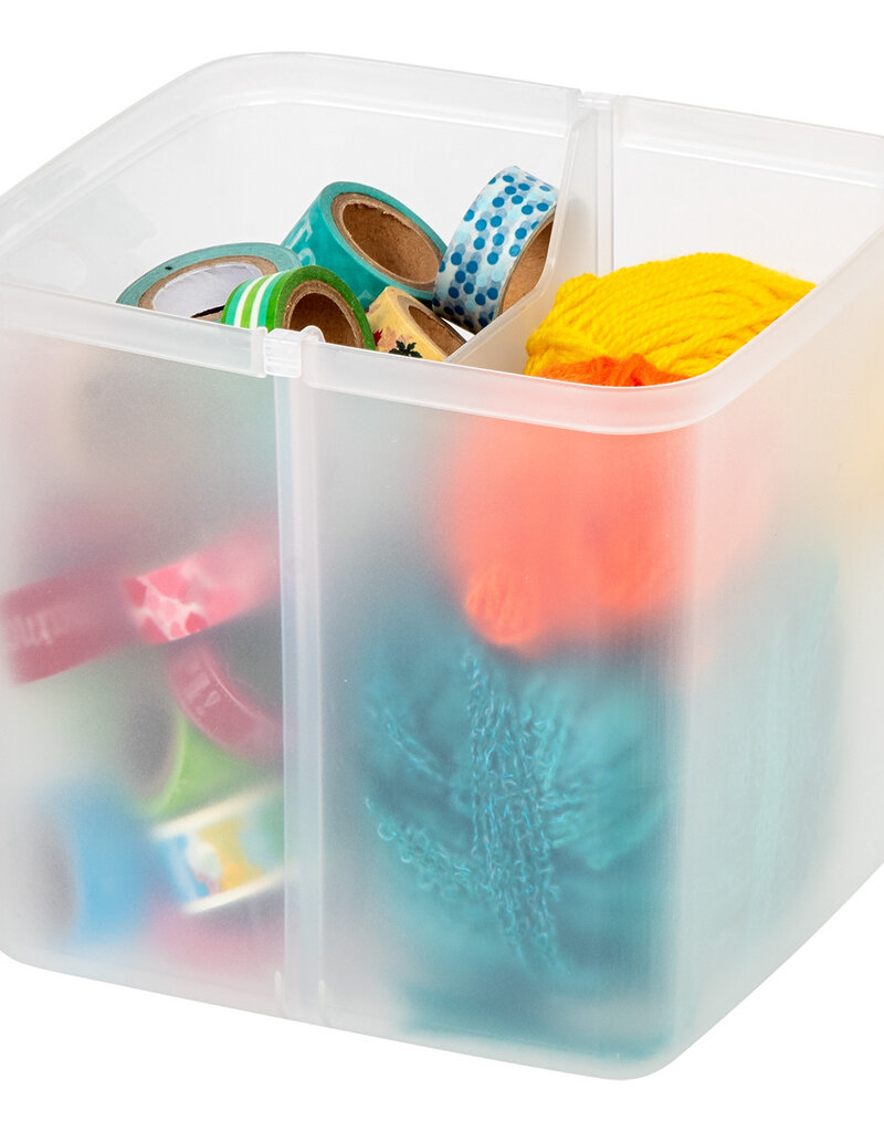 IRIS Plastic hobby opbergdoos, 25L, 4 vakken, doorzichtige DCB-4